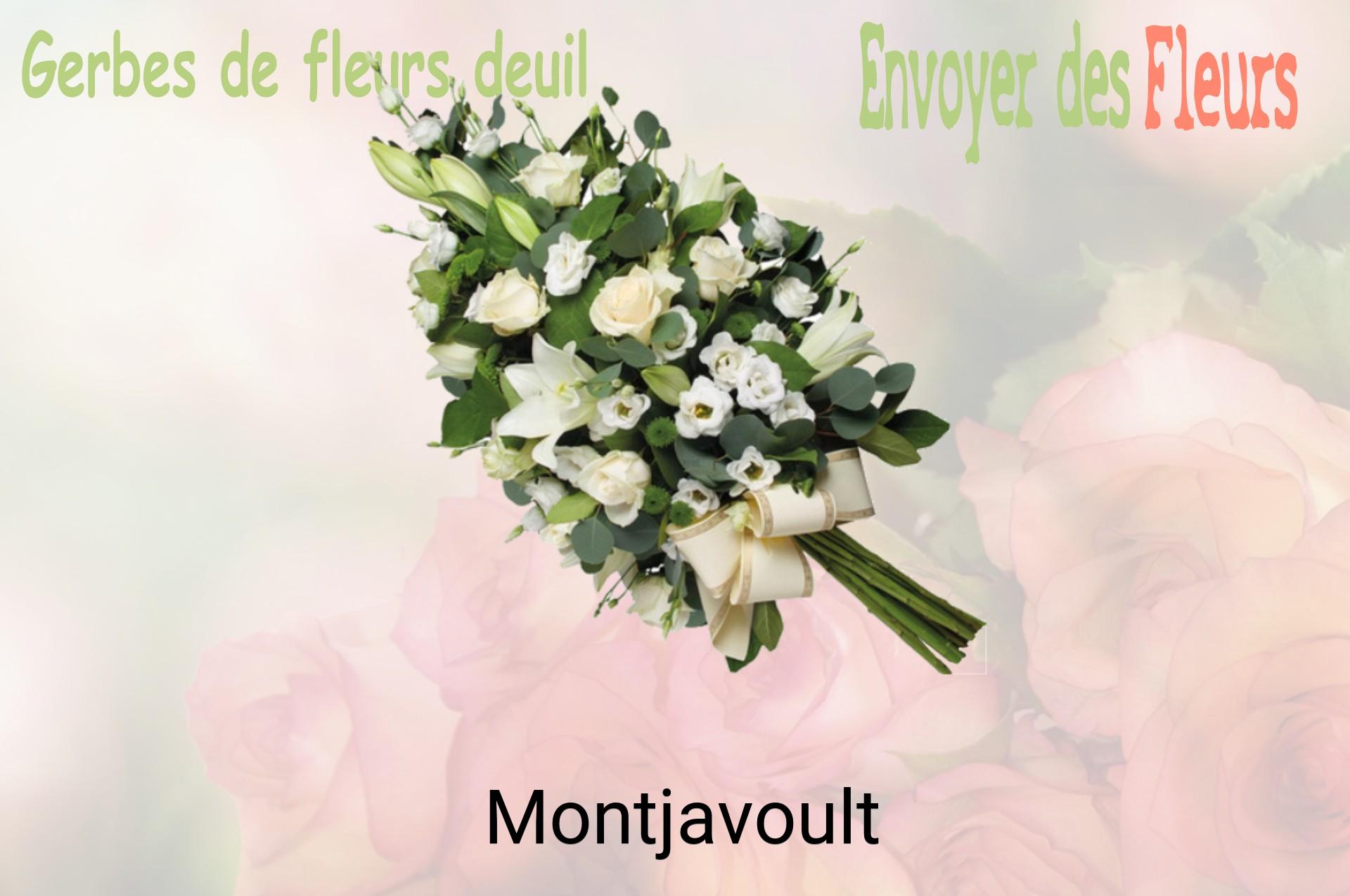 Gerbe de fleurs de deuil livrée à Montjavoult